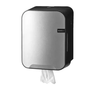 Poetsroldispenser midi poetspapier QuartzLine zilver