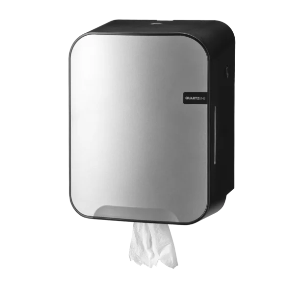 Poetsroldispenser midi poetspapier QuartzLine zilver