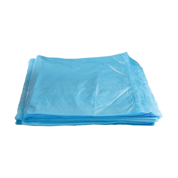 Kratzakken HDPE 700 + 2x270 x 800mm2% blauw  27my - Afbeelding 2