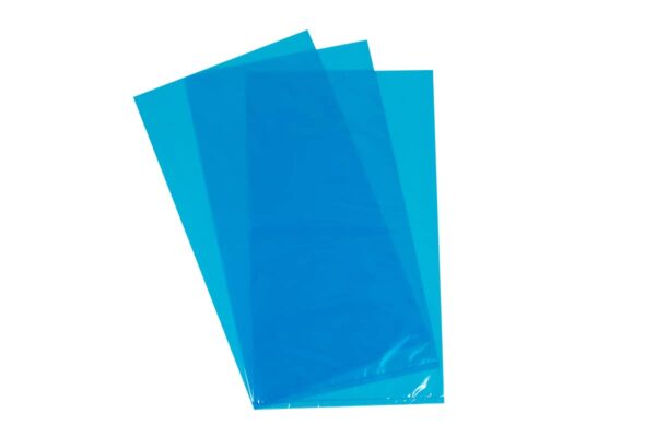 Vlakke zak HDPE 1000x1700mm 35my blauw