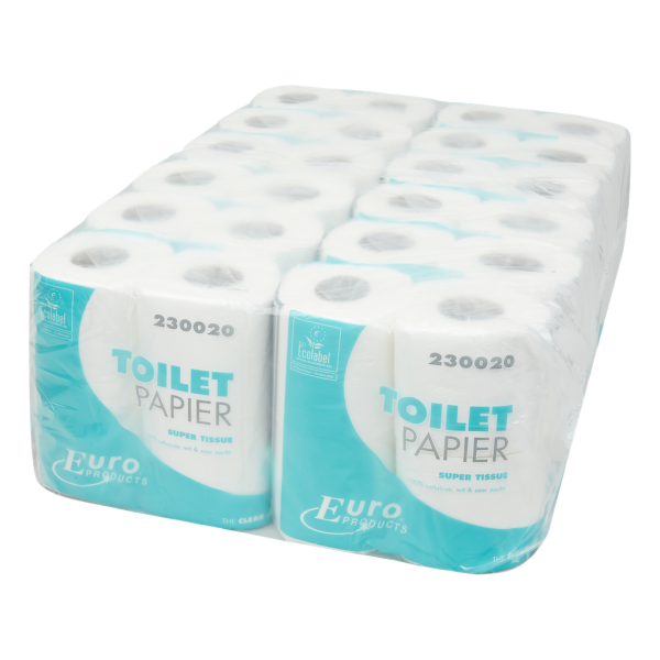 Toiletpapier traditioneel cellulose wit 200 vel 2 laags