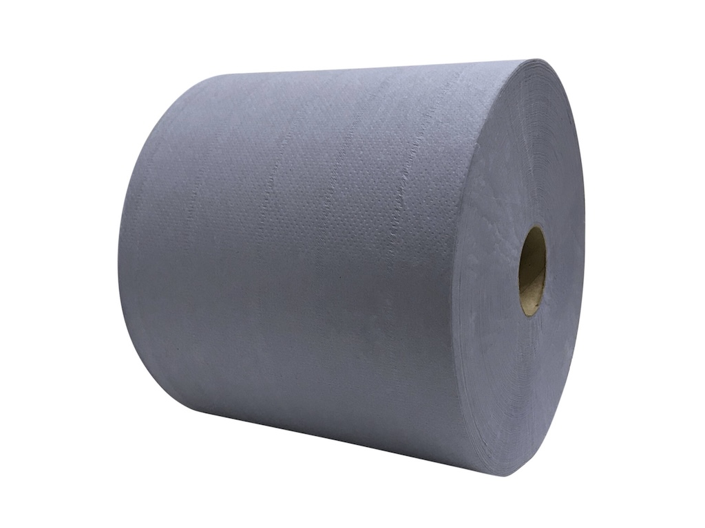 Industriepapier recycled blauw 26cm x 380m 2 laags