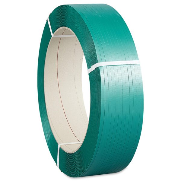PET Omsnoeringsband 12mm x 2.500m 60my groen - kern 406